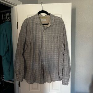 Tommy Bahama Light Gray Linen Shirt
